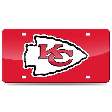 Rico Kansas City Chiefs License Plate Laser Cut Red 9474628698